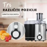 COOK-IT – Sokovnik ekstra snažan – Čaša za sok 550 ml – Posuda za pulpu 1L – 3 brzine – Ultrafini filter - Slika 10