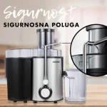 COOK-IT – Sokovnik ekstra snažan – Čaša za sok 550 ml – Posuda za pulpu 1L – 3 brzine – Ultrafini filter - Slika 8