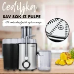 COOK-IT – Sokovnik ekstra snažan – Čaša za sok 550 ml – Posuda za pulpu 1L – 3 brzine – Ultrafini filter - Slika 3
