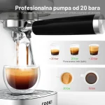 Espresso aparat 20 bara – Aparat za kafu sa pritiskom od nerđajućeg čelika– Sa parnom cevi – Espresso, kapućino i latte – Rezervoar za vodu 1,3L – COOK-IT - Slika 6