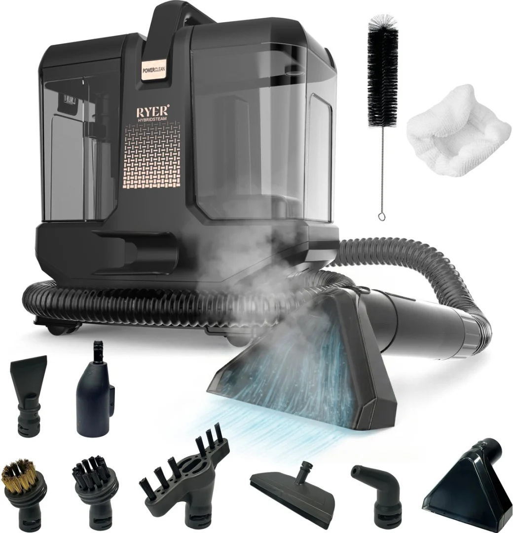 RYER HybridSteam 1800W – tapih čistač i parni čistač, 8 nastavaka ...