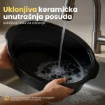 cook it slowcooker 6,5l (spori kuvar) – ovalna keramička posuda, stakleni poklopac, inox kućište